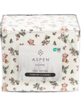 Aspen Floral Teddy Turkish Flannel Sheet Set